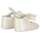 Baby Girls Ivory Bow Pre Walker Shoes, 2, hi-res