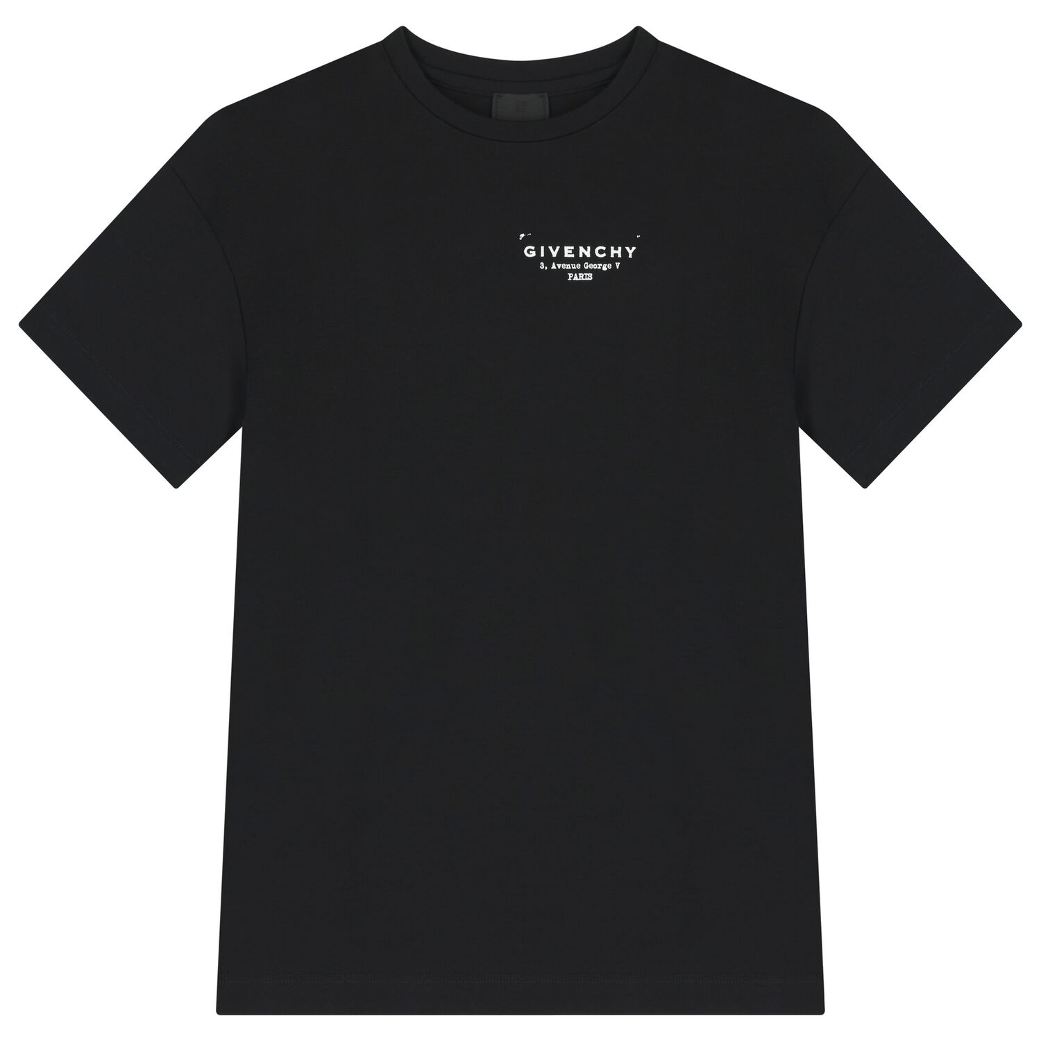 فستان تيشيرت بالشعار باللون الأسود للبنات, 1, hi-res