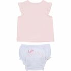 Baby Girls Pink Top & Shorts Set, 1, hi-res