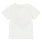 Younger Girls Ivory Flower Logo T-Shirt, 1, hi-res
