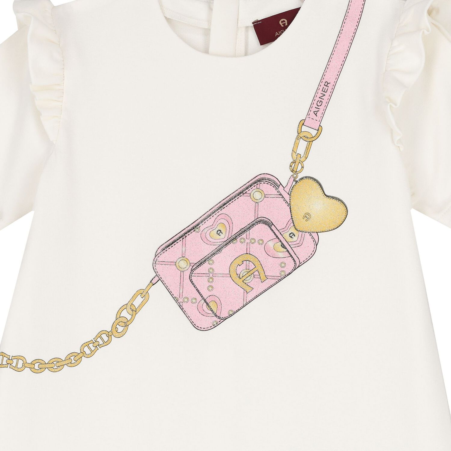 Girls Ivory Logo Bag Dress, 1, hi-res image number null