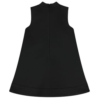 Girls Black & White Floral Dress