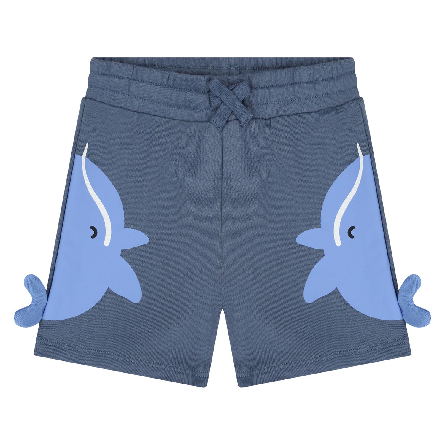 Younger Boys Blue Whale Shorts, 1, hi-res