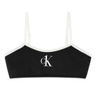 Girls Black Logo Bralette, 1, hi-res
