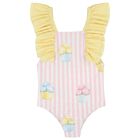 مايوه للبنات بتصميم الآيس كريم باللون الأبيض والأصفر والوردي, 2, hi-res