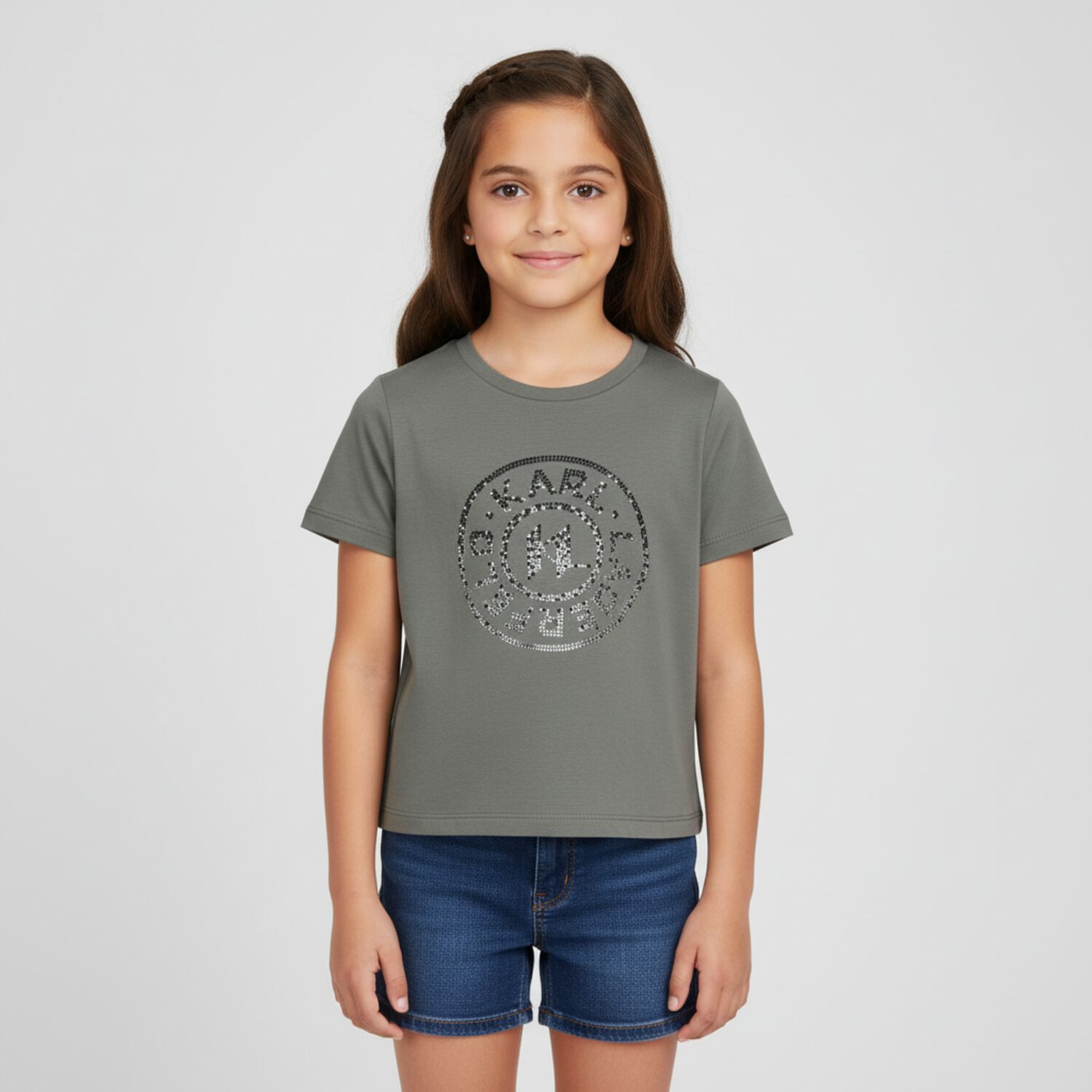 Girls Green Logo T-Shirt, 1, hi-res image number null