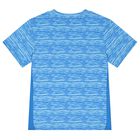 طقم شورت اولاد بالشعار باللون الازرق , 2, hi-res