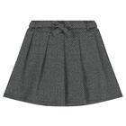 Girls Black & White Jacquard Skirt, 1, hi-res