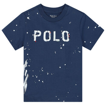 Baby Boys Navy Blue Logo T-Shirt