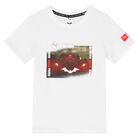 Boys White Logo T-Shirt, 1, hi-res