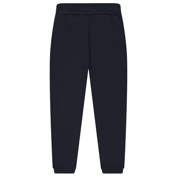 Boys Navy Blue Tiger Logo Joggers