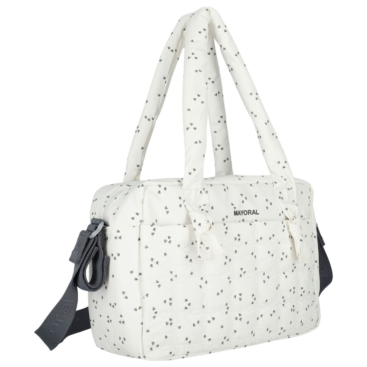 White & Grey Waterproof Baby Changing Bag, 1, hi-res