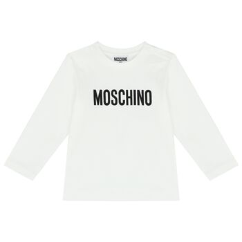 Younger White Logo Long Sleeve Top