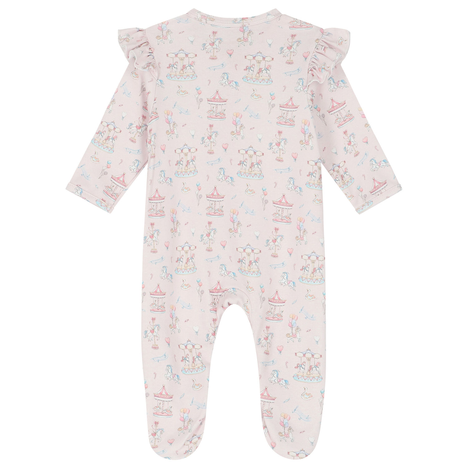 Baby Girls Pink Carousel Babygrow, 1, hi-res image number null