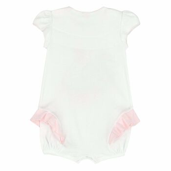 Baby Girls White & Pink Shortie