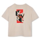 Boys Beige Logo T-Shirt, 1, hi-res