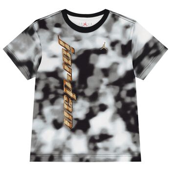 Nike Kids Boys Black & White Jordan Logo T-Shirt, 1 Boys Black & White Jordan Logo T-Shirt