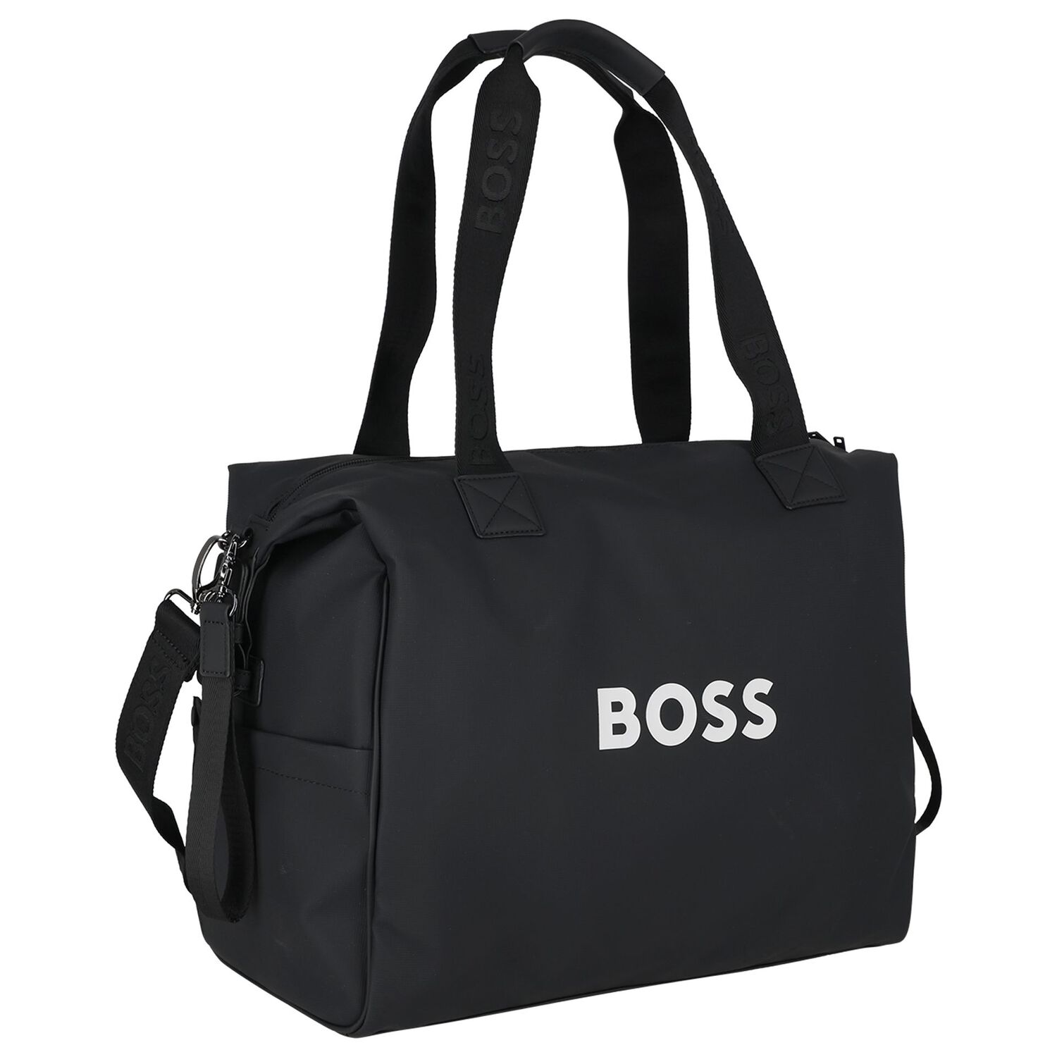 Black Logo Baby Changing Bag, 1, hi-res