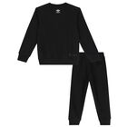 Girls Black Hello Kitty Tracksuit, 1, hi-res