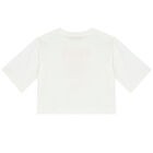 Girls Ivory Logo T-Shirt, 1, hi-res