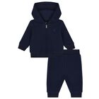 بدلة رياضية أولاد صغار بشعار تيدي باللون الكحلي, 1, hi-res