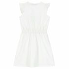 Girls White Logo Dress , 1, hi-res