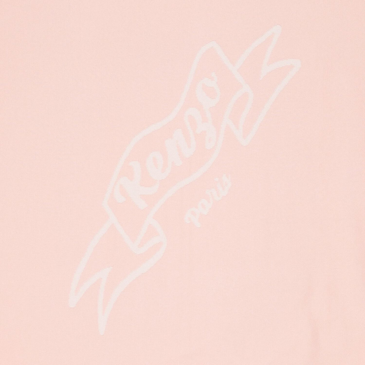 بطانية بنات محبوكة بالشعار باللون الأبيض و الوردي , 1, hi-res