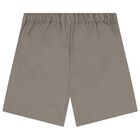 Boys Beige Logo Shorts, 2, hi-res