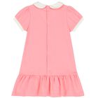 Younger Girls Pink Logo Polo Dress, 1, hi-res