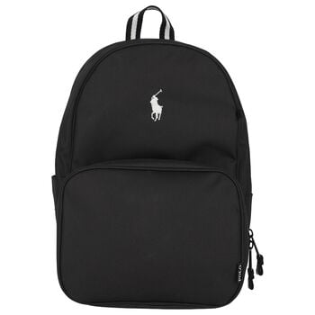 Boys Black Canvas 3 Piece Backpack ( 44cm )
