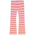 Girls White & Pink Zigzag Leggings Set, 2, hi-res
