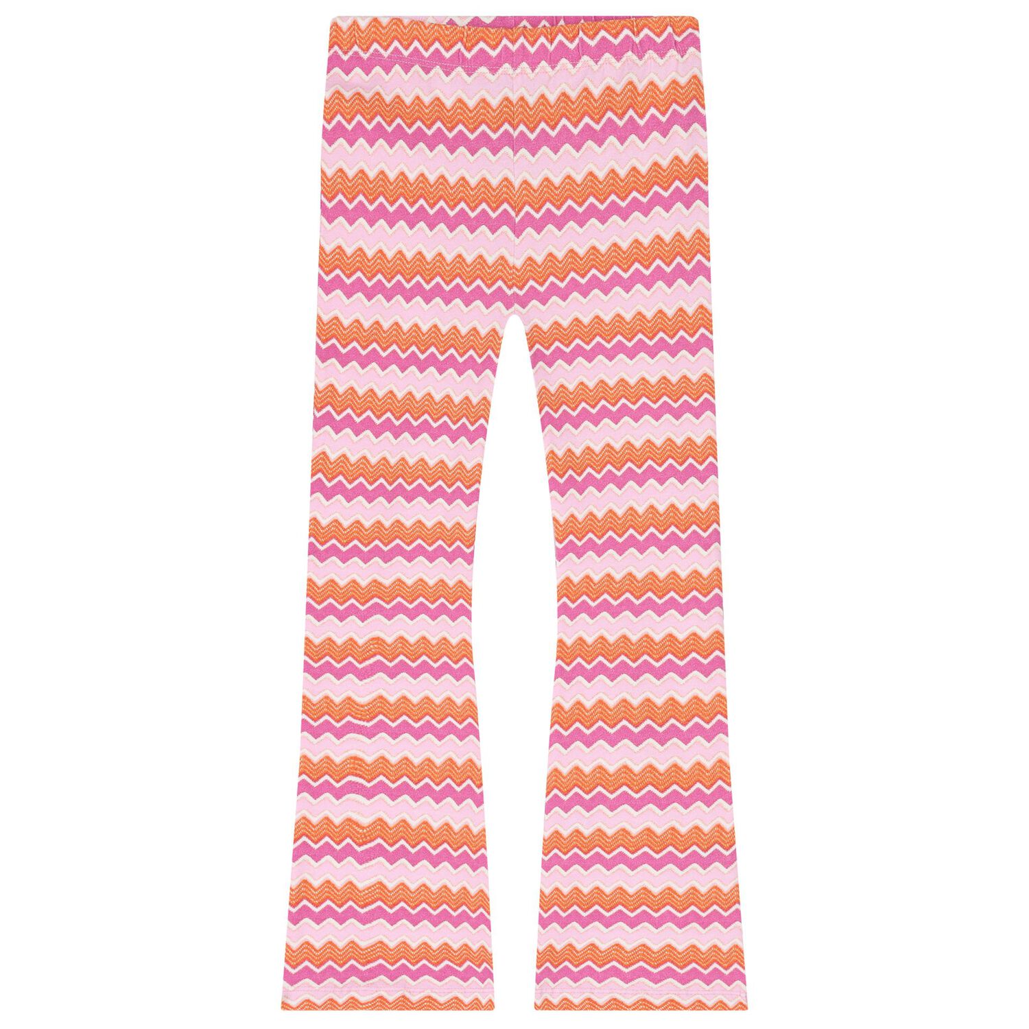 Girls White & Pink Zigzag Leggings Set, 2, hi-res image number null