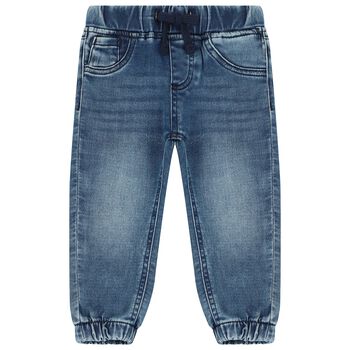 Younger Boys Blue Denim Joggers