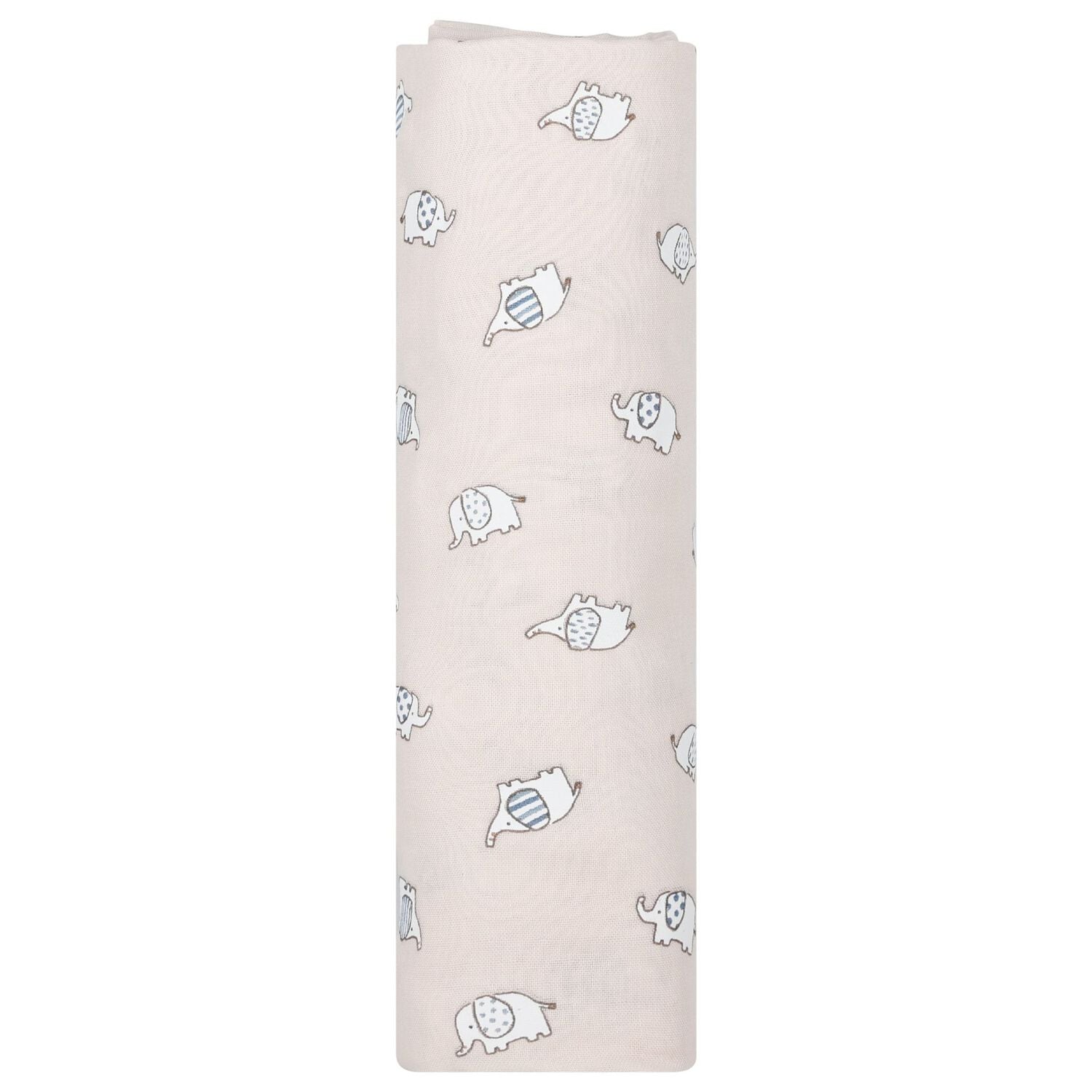 Beige Elephant Muslin Swaddles, 1, hi-res