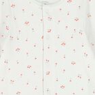 Baby Girls White & Pink Cherry Babygrow, 1, hi-res