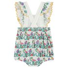 Baby Girls Ivory Floral Logo Romper, 1, hi-res