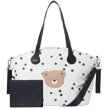Ivory & Black Spotted Baby Changing Bag