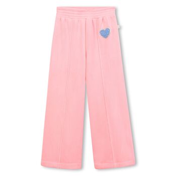 Girls Pink Heart Joggers