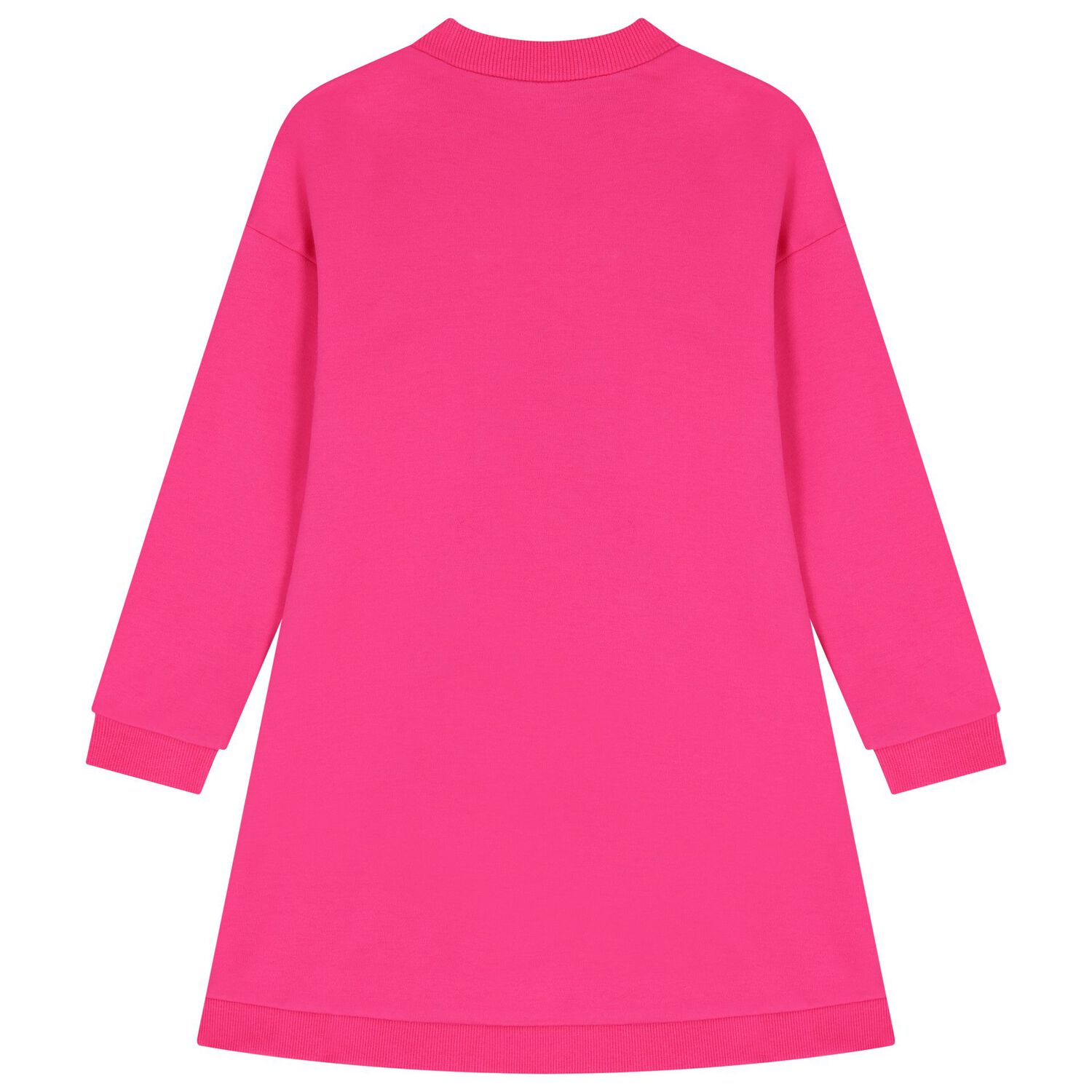 طقم فستان سويت شيرت على شكل قلب وردي للبنات, 1, hi-res