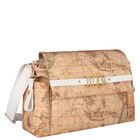 Beige Geo Map Baby Changing Bag, 1, hi-res