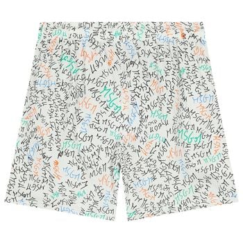 Boys White Logo Shorts