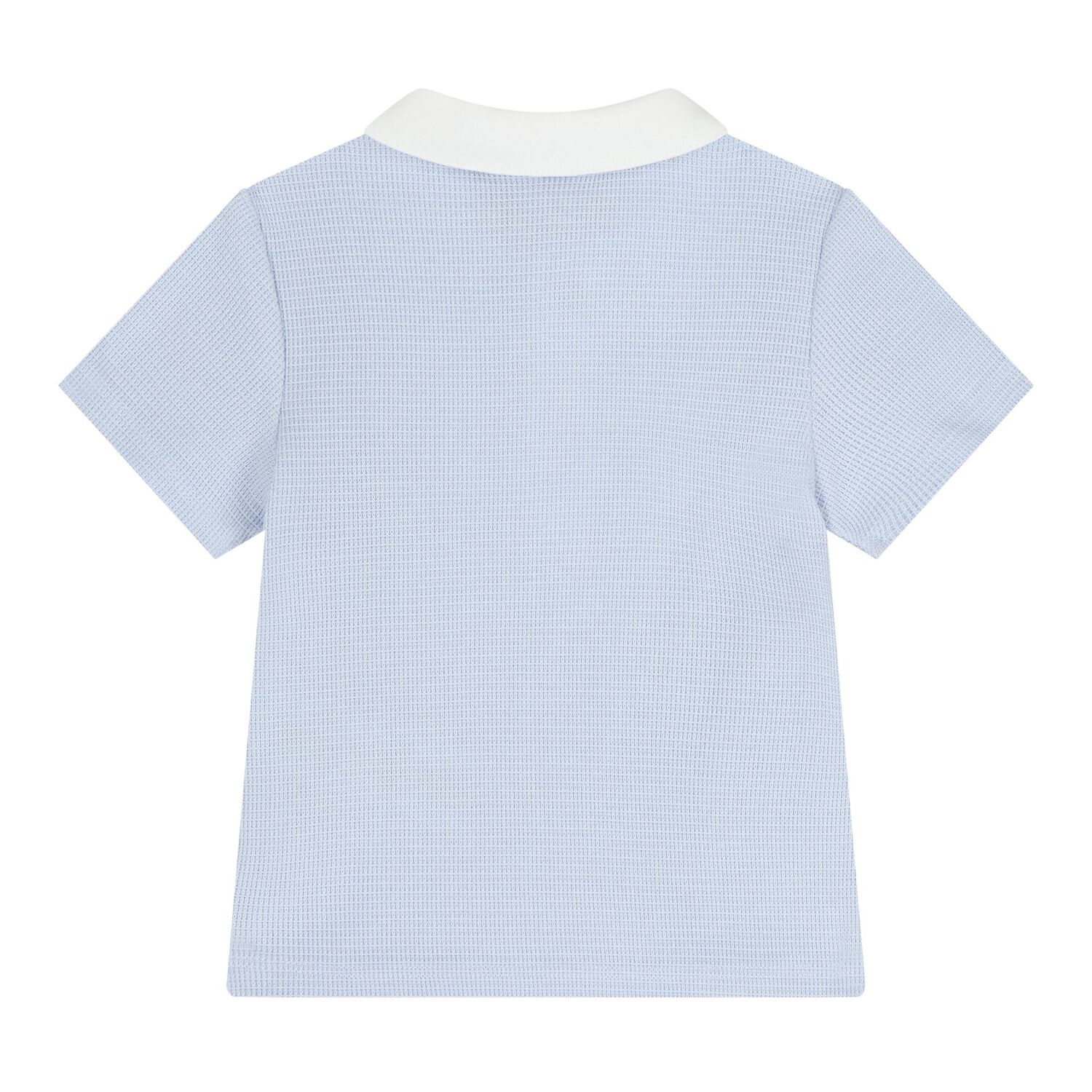 Baby Boys White & Blue Knitted Shorts Set, 2, hi-res