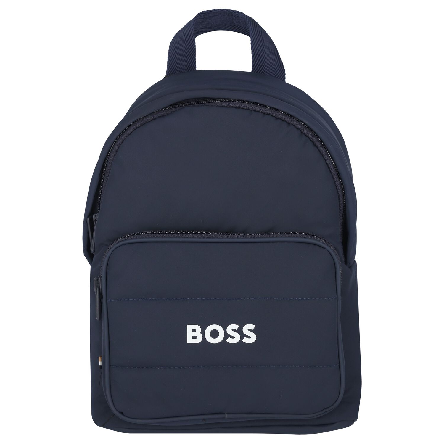 Boys Navy Blue Logo Backpack ( 27cm ), 1, hi-res