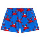 شورت سباحة أولاد بطبعة سرطان البحر باللون الأزرق, 1, hi-res