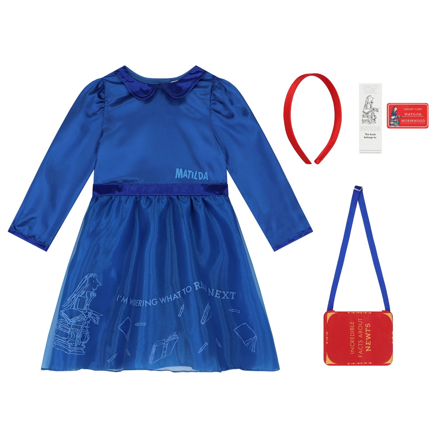 Girls Blue Matilda Costume, 1, hi-res image number null