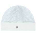 Baby Boys Blue & White Logo Hat, 2, hi-res