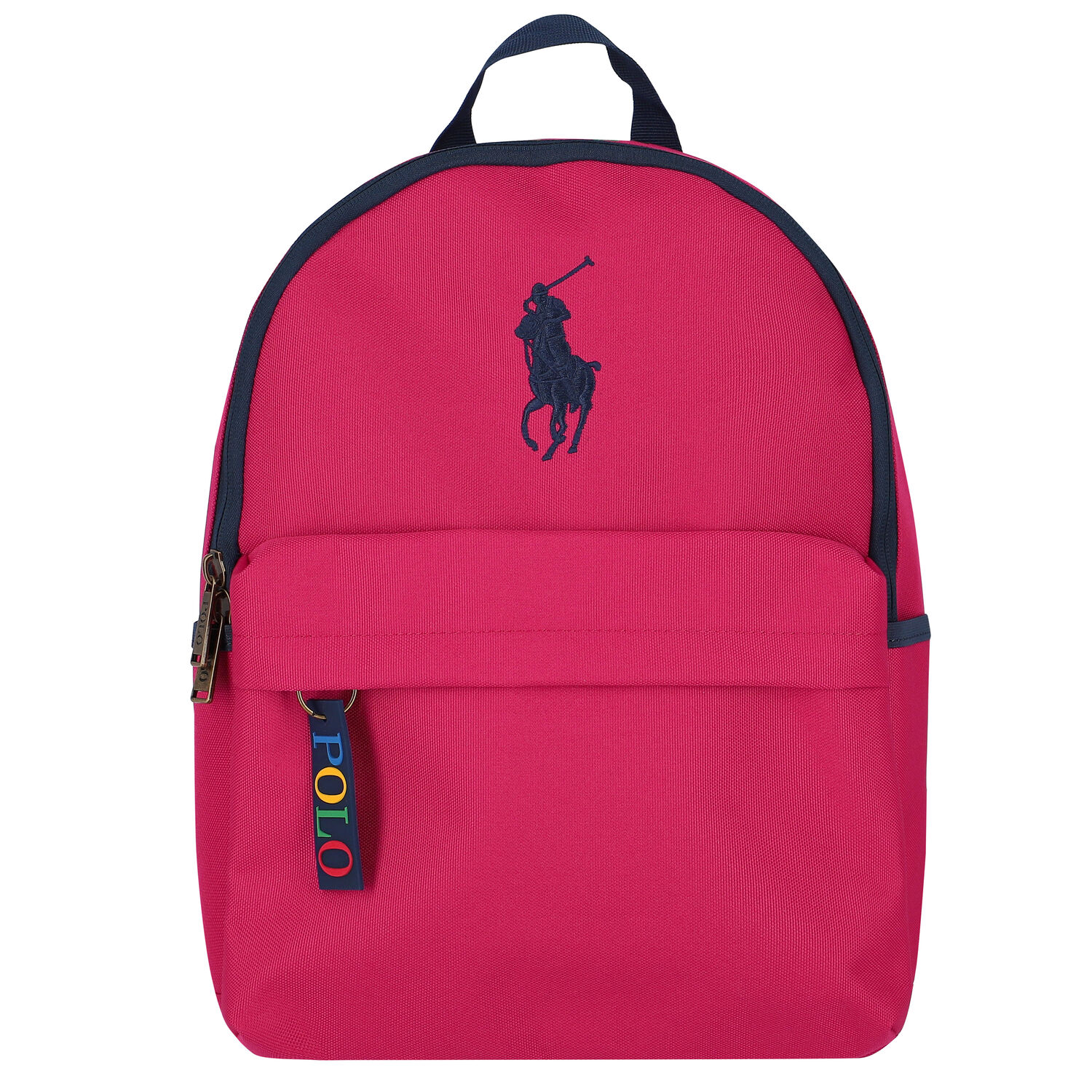 Girls Pink Logo Backpack, 1, hi-res