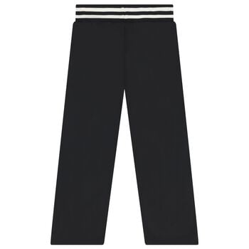 Boys Black Tiger Logo Trousers