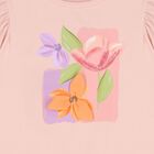 Girls Pink Flower T-Shirt, 1, hi-res