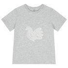 Girls Grey Logo T-Shirt, 2, hi-res